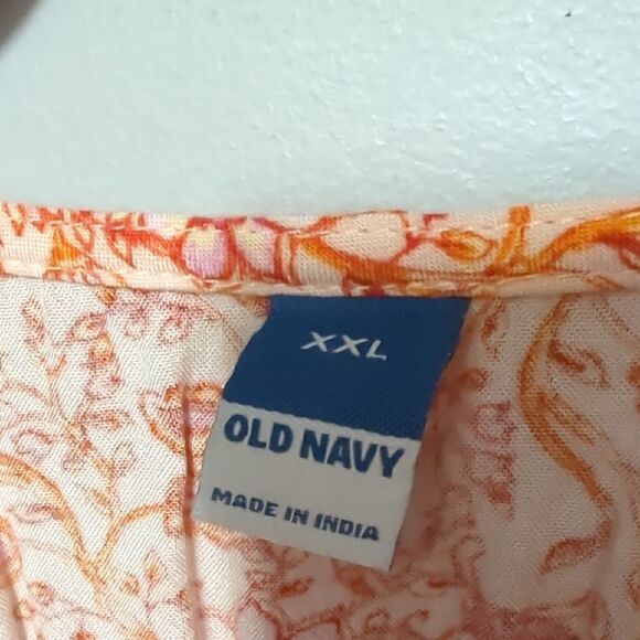 H&M Orange Long Sleeve Relaxed Blouse with Ruched Details - Picture 4 of 7